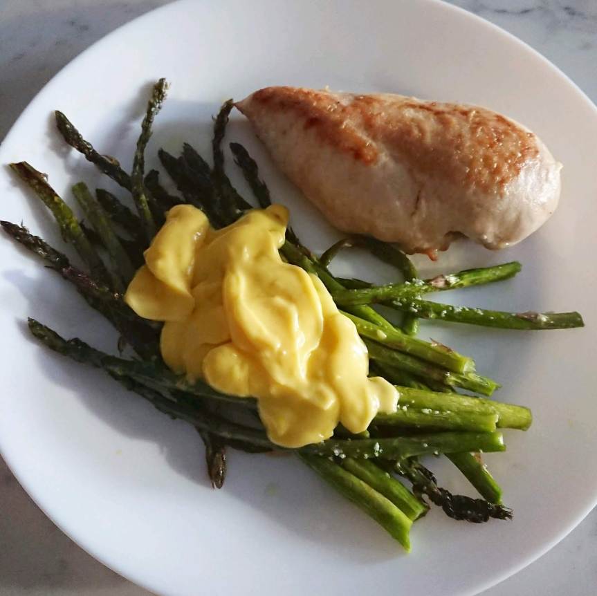 Roasted Asparagus with Lemon-y 1 Minute Hollandaise